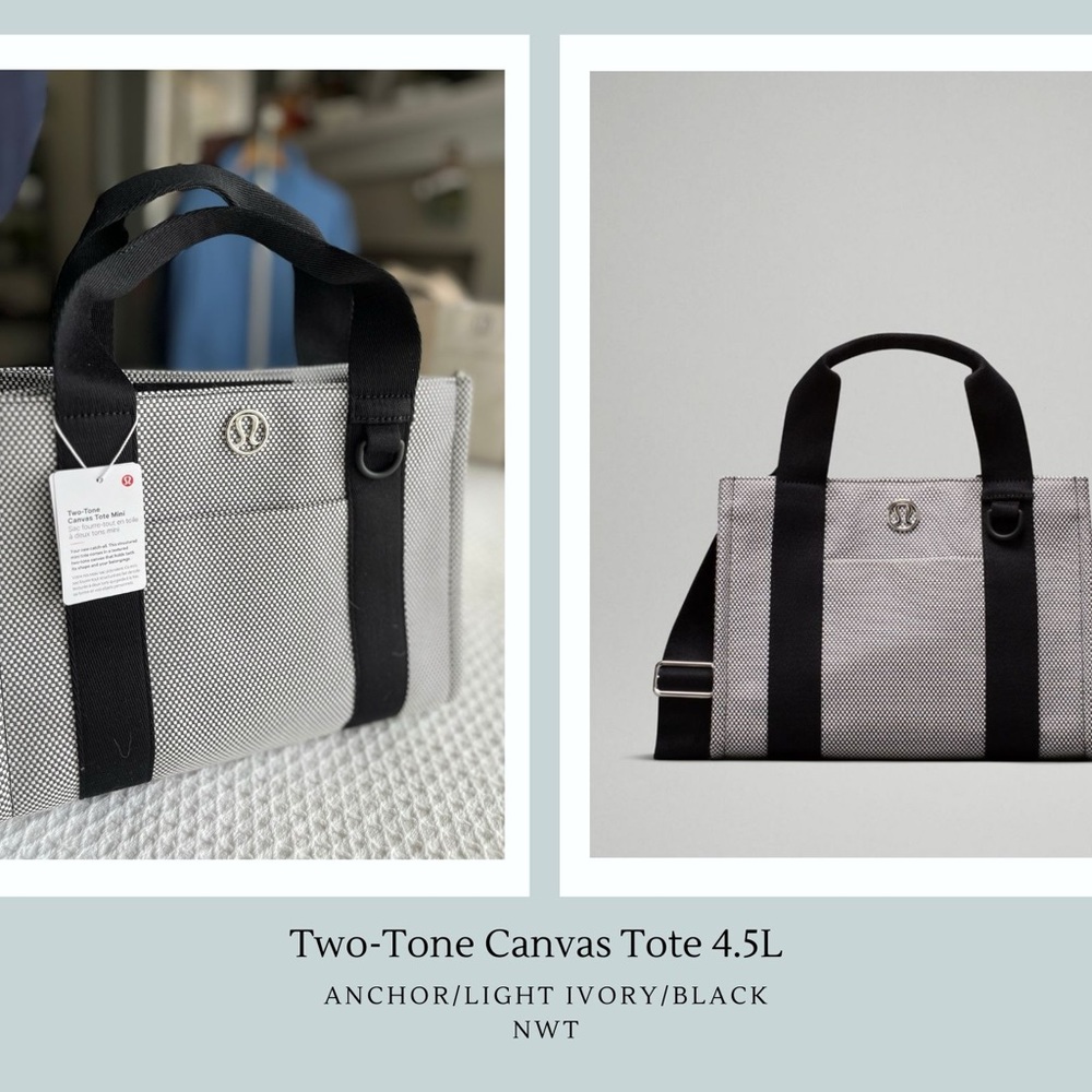🆕 Small Lululemon Two-Tone Canvas Tote 4.5L